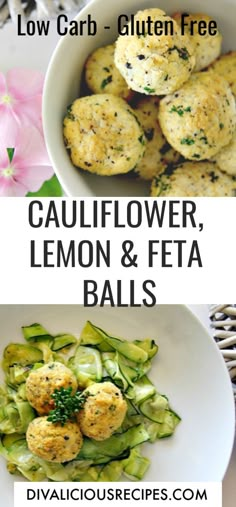 low carb - gluten free cauliflower, lemon and feta balls