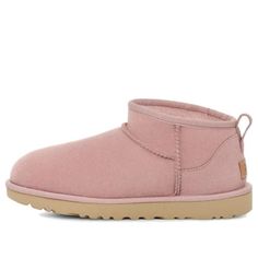 (WMNS) UGG Classic Ultra Mini 'Rose Grey' 1116109-RSGRY Mini Boots, Ugg Classic Ultra Mini, Athleisure Sneakers, Booties Shoes, Stylish Boots, Flip Flop Shoes, Ugg Classic, Classic Boots, Shoes Shop