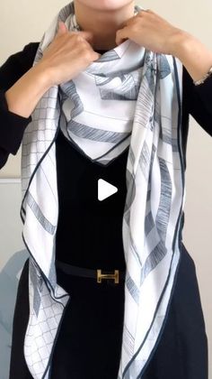 How To Tie A Shawl Scarf, Neck Scarf Tying Tutorials, Scarf Hacks Tutorials