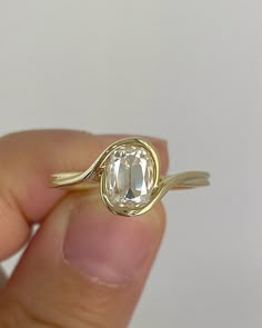 Engagement Rings Gold Not Diamond, No Prong Engagement Ring, Engagement Ring Traditional, Unique Oval Diamond Engagement Rings, Gold Engagement Ring Bezel, No Stone Engagement Ring, Moissanite Rings Engagement, Embezzled Engagement Ring, Timeless Gold Engagement Ring