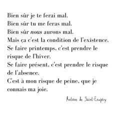 a poem written in french on white paper with the words,'i am sorry to you