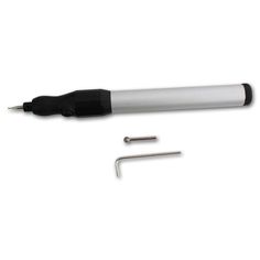 a white and black pen with some screws on it