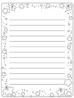 a blank paper with stars on it