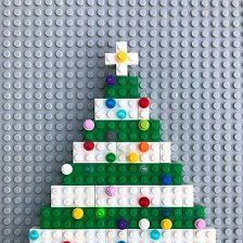 a christmas tree made out of legos