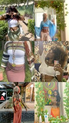 Boho Outfits For Black Women, Earthy Girl Fall Outfits, Earthy Outfits Shein, Earthy Boho Black Woman Aesthetic, Di Earthy Style, Earthly Girl Aesthetic, Earthy Fits Aesthetic, Plus Size Earthy Outfits Aesthetic, Earthy Fashion Black Women