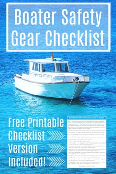 boat safety gear checklist with free printable checklist version included for all types of boats