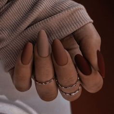 Brown Acrylic Nails, Fall Gel Nails, Fall Acrylic Nails, Neutral Nails, Brown Nails, Hot Nails, Classy Nails, Pretty Acrylic Nails, Chic Nails