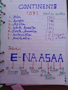 an open notebook with writing on it that has been written in different languages and numbers