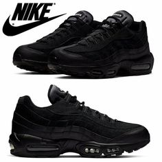 ITEM: Nike Air Max 95 Essential Triple Black Suede AT9865-001 Men's Running Shoes 100% AUTHENTIC GUARANTEED! NO FAKES! NO VARIANTS! CONDITION: Brand new  INCLUDED:  Original Box SHIPPING & HANDLING: US - $15 via USPS PRIORITY MAIL:  *All item(s) are shipped within 1-2 Business days after payment is received(excluding weekends.) Tracking info will be sent to your paypal email address once item(s) are shipped. Nike Airmax 95, Pretty Sneakers, Nike Internationalist, Black Nike Shoes, Black Shoes Men, Nike Air Shoes, Dad Shoes, Trainers Fashion, Swag Shoes