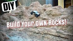 a toy truck is on top of a rock with the words build your own rocks