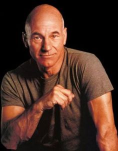 Craft Humor, Balding Mens Hairstyles, Star Trek Actors, Robert Downey Jr., Jean Luc Picard, Patrick Stewart, Older Man, Jon Stewart, Jack Kerouac