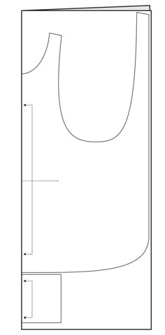 the top half of a vest pattern