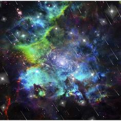 Colorful universe nebulae and stars. Meteor shower Poster Print by Bruce Rolff/Stocktrek Images Image 1 Wonderland Artwork, Meteor Shower, Awesome Bedrooms, Space And Astronomy, Fine Arts Posters, Stock Paper, Different Kinds, Paper Stock, Phone Wallpapers