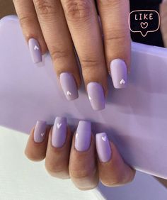 Lilac Nails Design, Ongles Gel Violet, Light Purple Nails, Teen Nails, Violet Nails, 2023 Nails, Purple Nail Art, Lilac Nails, Purple Acrylic Nails