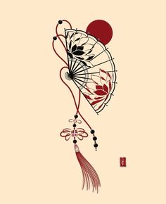 Pagoda Back Tattoo, Small Japanese Tattoo, Japanese Hand Tattoos, Stencil Outline, Fan Tattoo, Fan Drawing, Japan Tattoo Design, Chinese Tattoo, Asian Tattoos