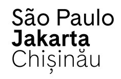 the words sao paul jakrara and chisinau are in black letters