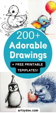 the top 20 free printable art templates for kids to use in their drawings