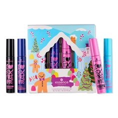 I Love Extreme Mascara Holiday Gift Set - HOLIDAY 2024 I LOVE EXTREME GIFT SETIncludesI Love Extreme Volume MascaraI Love Extreme Volume Mascara WaterproofI Love Extreme Crazy Volume MascaraI Love Extreme Crazy Volume Mascara WaterproofPackaged in festive custom essence winter wonderland themed packagingFormulated WithoutAnimal by-productsMicroplastic particleParabens - I Love Extreme Mascara Holiday Gift Set Essence I Love Extreme Mascara, I Love Extreme Mascara, Extreme Mascara, Skincare Brush, Holiday Gift Sets, Holiday Set, Luxury Makeup, Beauty Gift Sets, Mascara Lashes