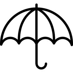 an umbrella that is black and white on a white background