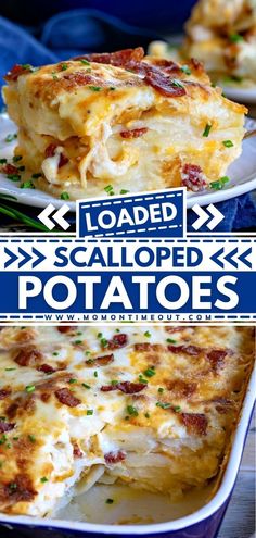 Loaded Scalloped Potatoes Loaded Scalloped Potatoes, Butter Zucchini, Burger Homemade, Today Recipes, Baked Potato Toppings, Cookies Pudding, Scalloped Potato, Potato Toppings, Appetizer Dessert