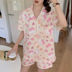 Cinnamoroll Pajamas, Kawaii Casual, Kawaii Pajamas, Hello Kitty Cinnamoroll, Women Sleepwear, Womens Pyjama Sets, Sleepwear Sets