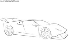 how to draw a sports car step by step