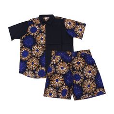 Our stylish Ankara Print Button-down Shirt and Short Set combines traditional African prints with modern design for a bold, fashion-forward look. Perfect for making a cultural statement, this coordinated outfit offers versatility and comfort for various occasions. The set features a relaxed yet tailored fit, ideal for both casual outings and semi-formal events. Wear it to summer parties, cultural festivals, or even as a unique twist on beach attire. The breathable cotton fabric ensures comfort i Black Cotton Collared Sets, Black Collared Cotton Sets, Casual Short Sleeve Sets With Button Closure, Casual Patterned Shirt With Bold Print, Casual Cotton Collared Sets, Casual Printed Cotton Sets, Casual Fitted Sets With Button Closure, Casual Cotton Button-up Sets, Cotton Short Sleeve Set With Button Closure