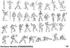 a bunch of sketches of different poses and positions for the character from the movie's avatar