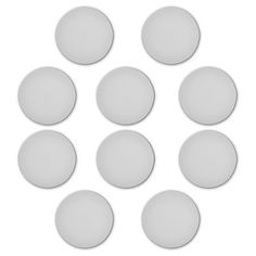 white circles are arranged in a circle on a white background