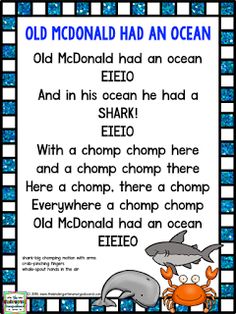 an old mcdonald had an ocean poem and it's fun to read the story