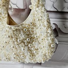 Langley Pearl Pearl Encrusted Bag Pearl Embellished, Pearl Bag, Hen Party, Wedding Style, Wedding Day Bag, Rehearsal Dinner Style - Etsy UK Sling Bags, Day Bag, Rehearsal Dinners, Style Wedding, Rehearsal Dinner, Hen, Party Wedding