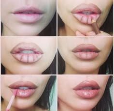 Angelina Jolie Lips, Contouring Makeup, Lip Tips, Lipstick Hacks, Lip Tutorial, Kylie Jenner Makeup, Smink Inspiration, Lip Contouring