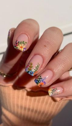 Hippie Nails, Colorful Nail, Cute Gel Nails, Orange Nails, Funky Nails, Chic Nails