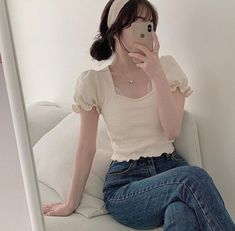 Korean Girl Fashion, 가을 패션, Aesthetic Outfits, Outfits Casuales, Cute Casual Outfits, Simple Outfits