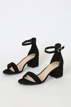 Short Heel Shoes, Black Wedding Shoes, Graduation Shoes, Black Heeled Sandals, Black Ankle Strap Heels, Heels Block, Everyday Shoe, Formal Heels, Fashion Shoes Heels