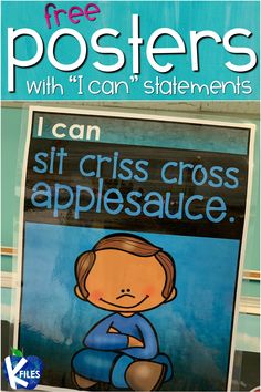 a poster with an image of a person sitting in front of it that says, i can statements