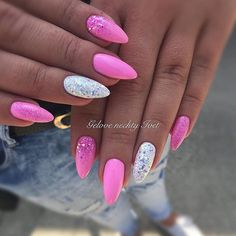 Pink baby! Nail Art Trendy, Pink Gel Nails, Pink Gel, Pink Nail Art, Super Nails, Trendy Nail, Trendy Nail Design, Short Hairstyle, Gel Nail Designs