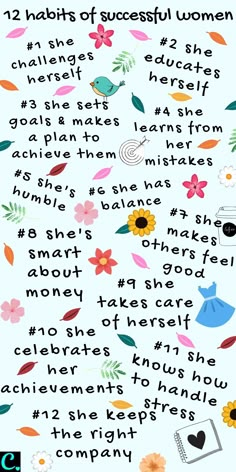 Habits Of Successful Women, Latihan Dada, Successful Woman, To Do Planner, Happiness Challenge, Self Care Bullet Journal, Success Habits, Vie Motivation, Successful Women