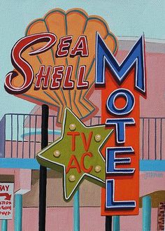 an advertisement for the sea shell motel in atlantic city, new jersey