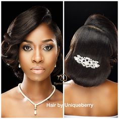 Nigerian Wedding Presents Gorgeous Bridal Hair & Makeup Inspiration By Unique Berry Hairs & Dave Sucre | Aham Ibeleme Photography Hair For Brides, Bridal Hairstyles With Braids, Bridal Hair Veil, Bridal Braids