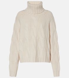 White Wool Turtleneck Sweater, High Neck Cashmere Sweater, High Neck Cashmere Sweater In Fine Knit, Cream Cashmere Sweater For Winter, Luxury Beige Sweater For Fall, Winter High Neck Cashmere Sweater, High Neck Cashmere Sweater For Winter, Winter White Long Sleeve Cashmere Sweater, Fall Cream Cashmere Sweater