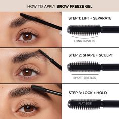 How To Use Brow Gel, How To Apply Brow Gel, Brow Freeze Anastasia, Anastasia Gel Eyebrow, Anastasia Beverly Hills Brow Freeze, Rcma Makeup, Brows And Lashes