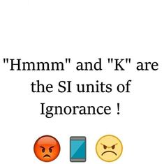 the text says,'mmmm and k are the si units of ignore '