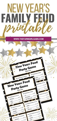 the new year's family fund printable game