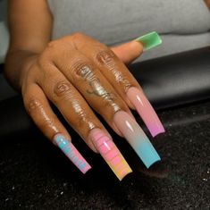 Acrylic Toe Nails, French Acrylic Nails, Acrylic Nails Coffin Pink, Nails Only, Long Square Acrylic Nails, Sparkle Nails