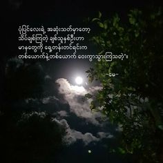 the full moon is shining brightly in the night sky with clouds and trees surrounding it