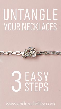 How To Wear Jewelry Tips Simple, How To Style Jewelry Accessories, Tangled Necklace Hack, Untangle Necklace Chains, Jewelry Hacks Tips, How To Wear Jewelry Tips, How To Untangle Necklaces, Untangling Necklaces, Jewellery Hacks