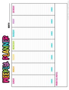 a printable weekly planner for kids with the words weekend, week and day on it