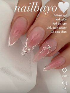 خواتم خطوبة, Nails Yellow, A Aesthetic, Nail Design Ideas, Pearl Nails, White Nail, Bridal Nails