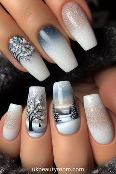 45 Glamorous White Nail Designs for Instant Elegance in 2024! Acrylic Nails Ideas Christmas, Fall Nail Art Ideas, Sea Nails, Fall Nail Trends, Seasonal Nails, Pearl Nails, White Nail Designs, White Nail